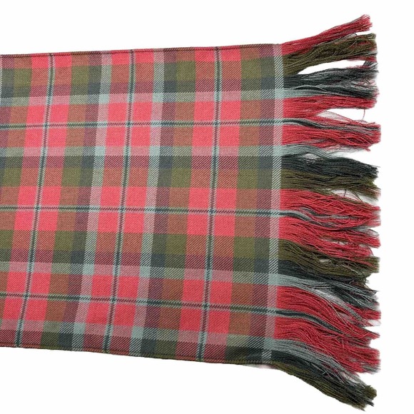 Lochcarron of Scotland Scarf Red Green Tartan Plaid Preppy Wool 90"x 10.5" - Picture 6 of 8